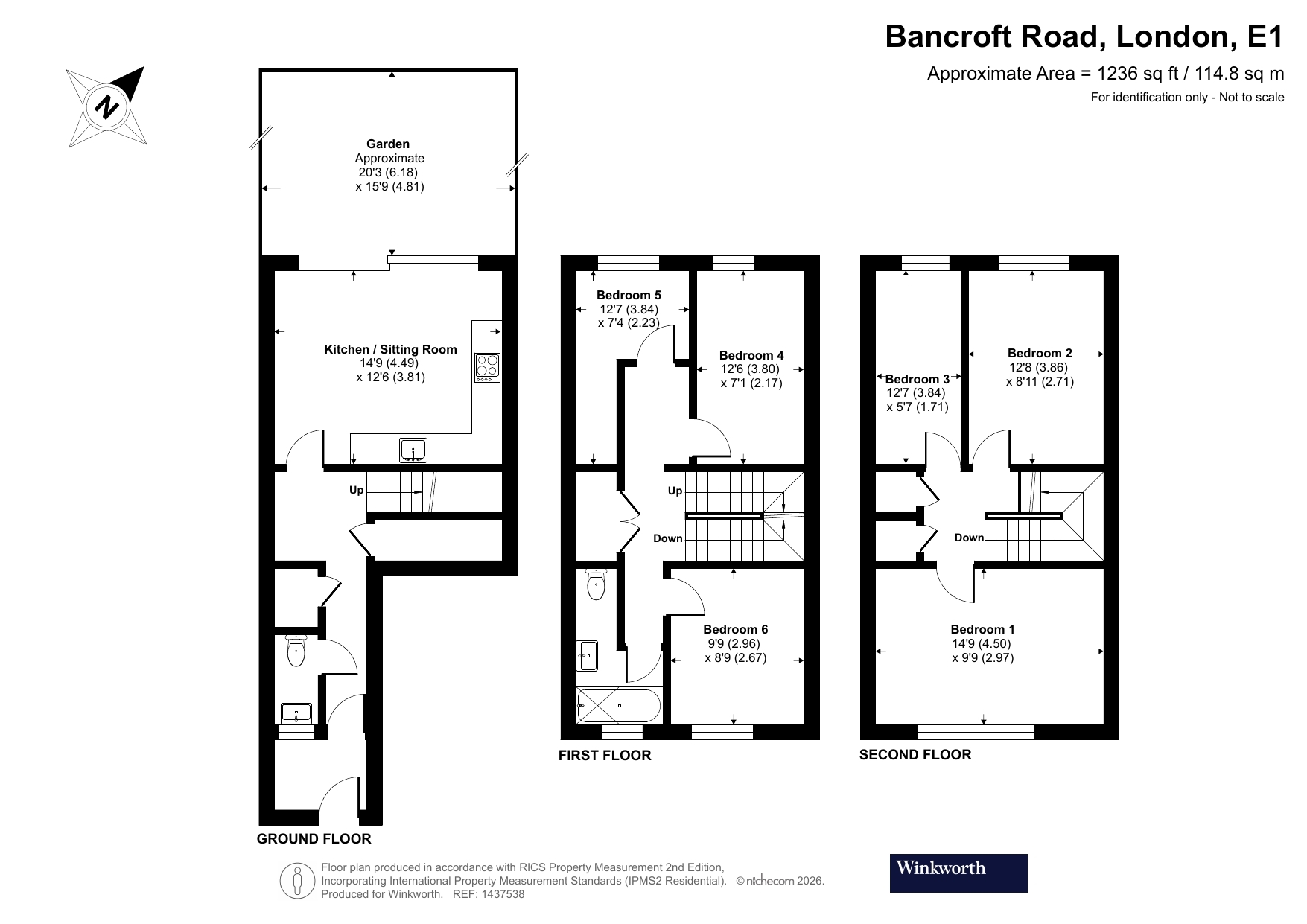 352, Bancroft Road, London floorplan