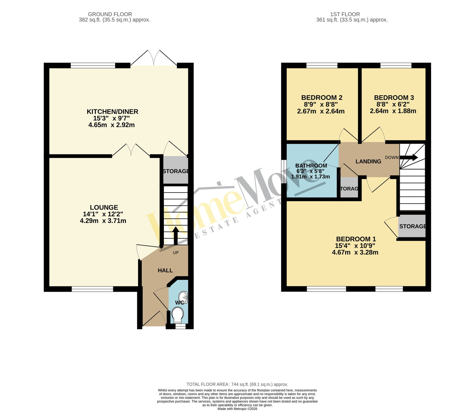 Wye Close, Leicester floorplan