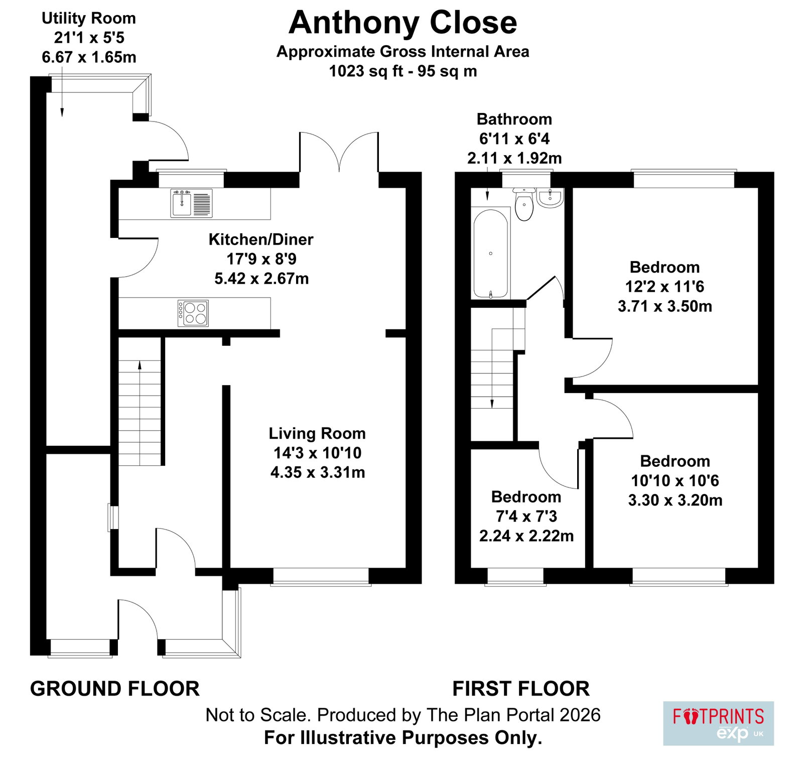 3, Anthony Close, Ramsgate floorplan