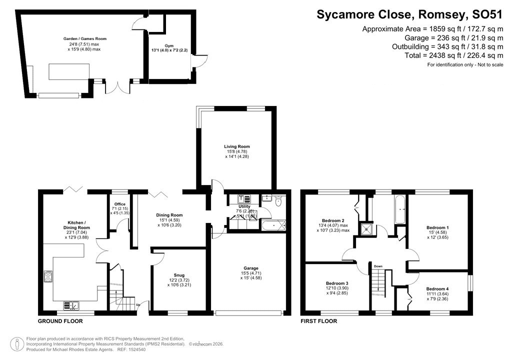 13, Sycamore Close, Hampshire floorplan