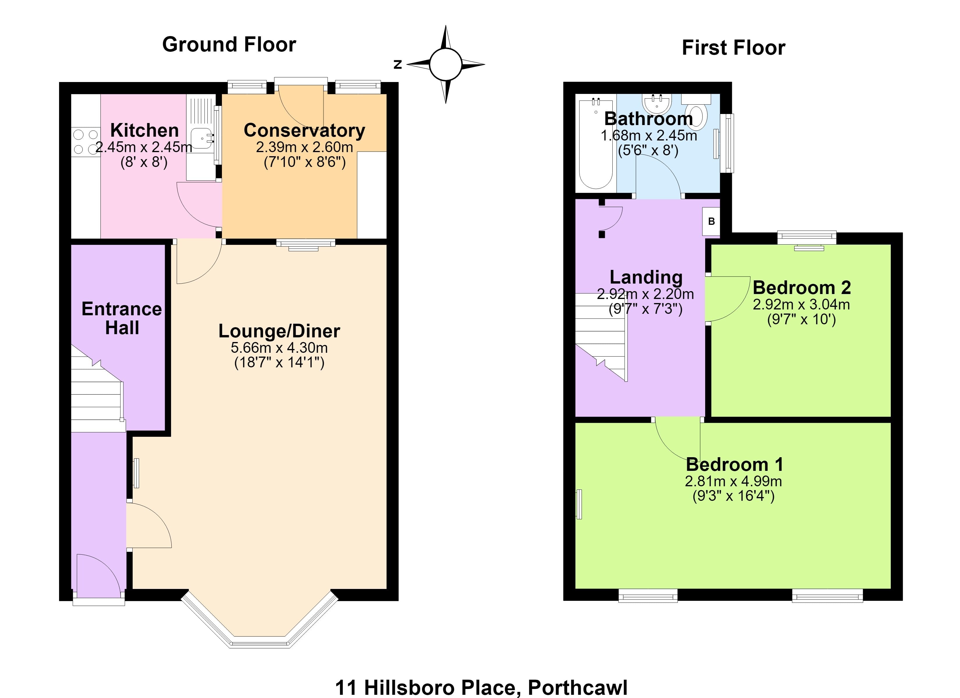 11, Hillsboro Place, Porthcawl floorplan