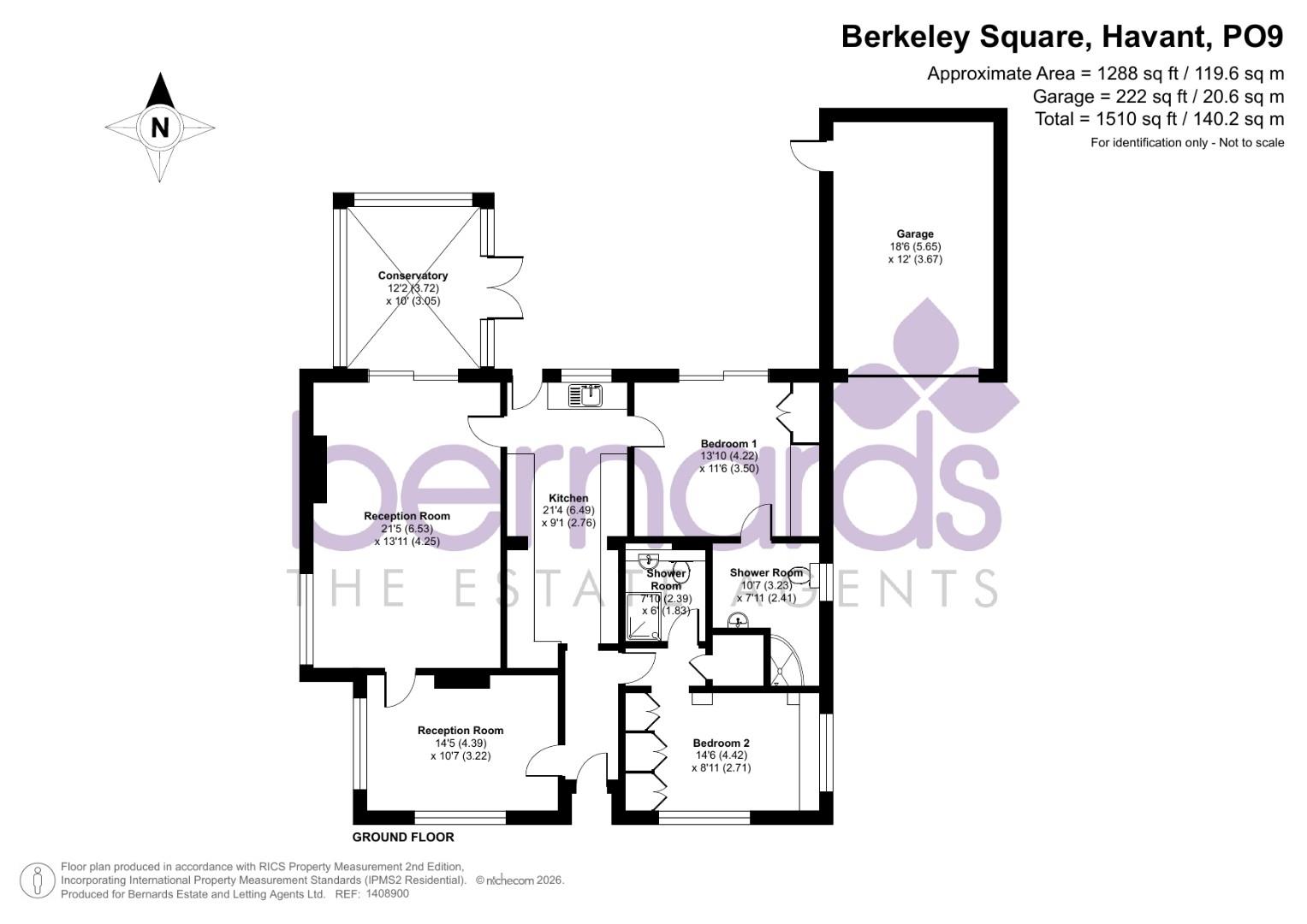 18, Berkeley Square, Havant floorplan