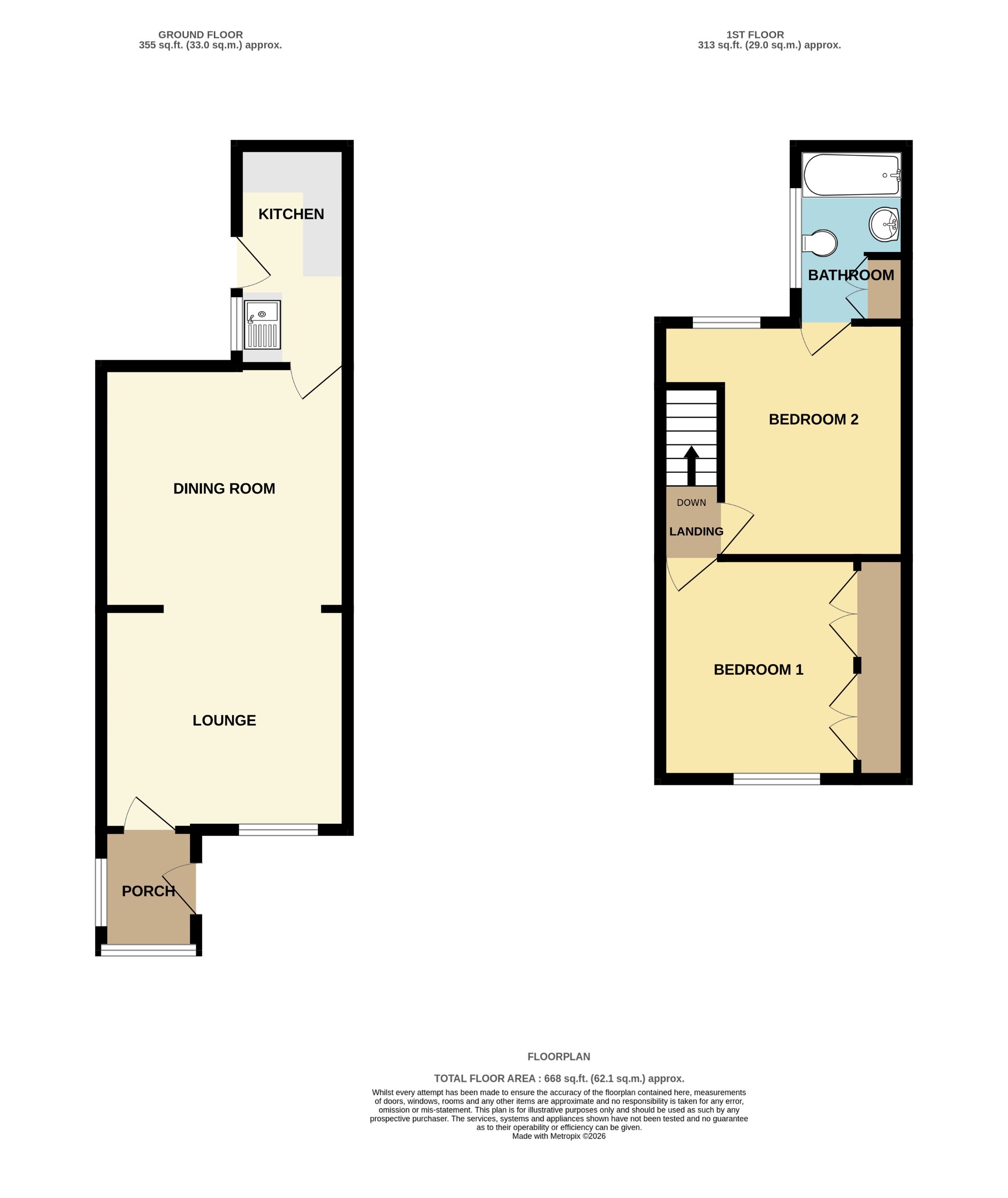 Belle Vue Terrace, Lincoln floorplan