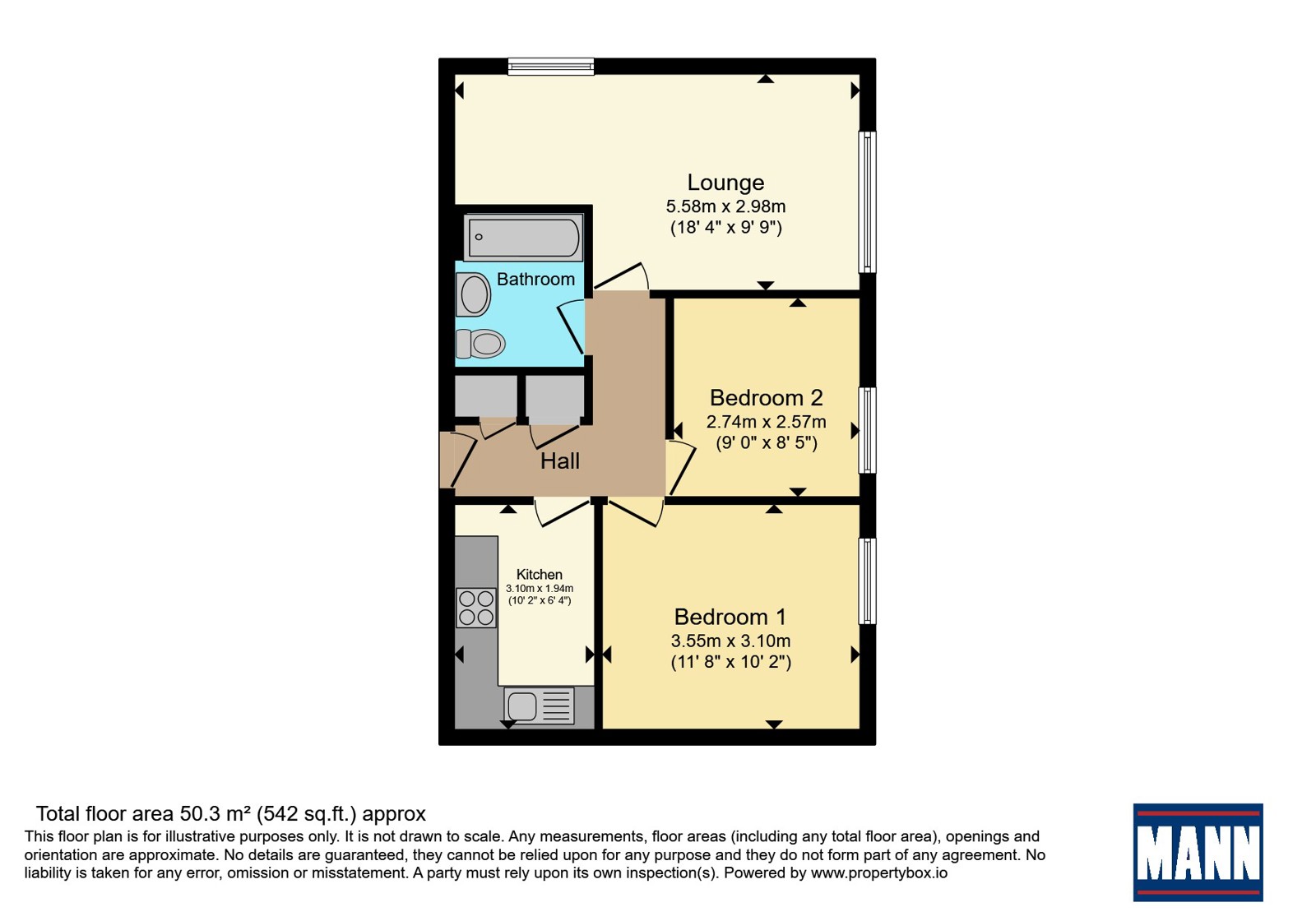 Flat 25, Keswick Court 17-19,, Malyons Road, London floorplan