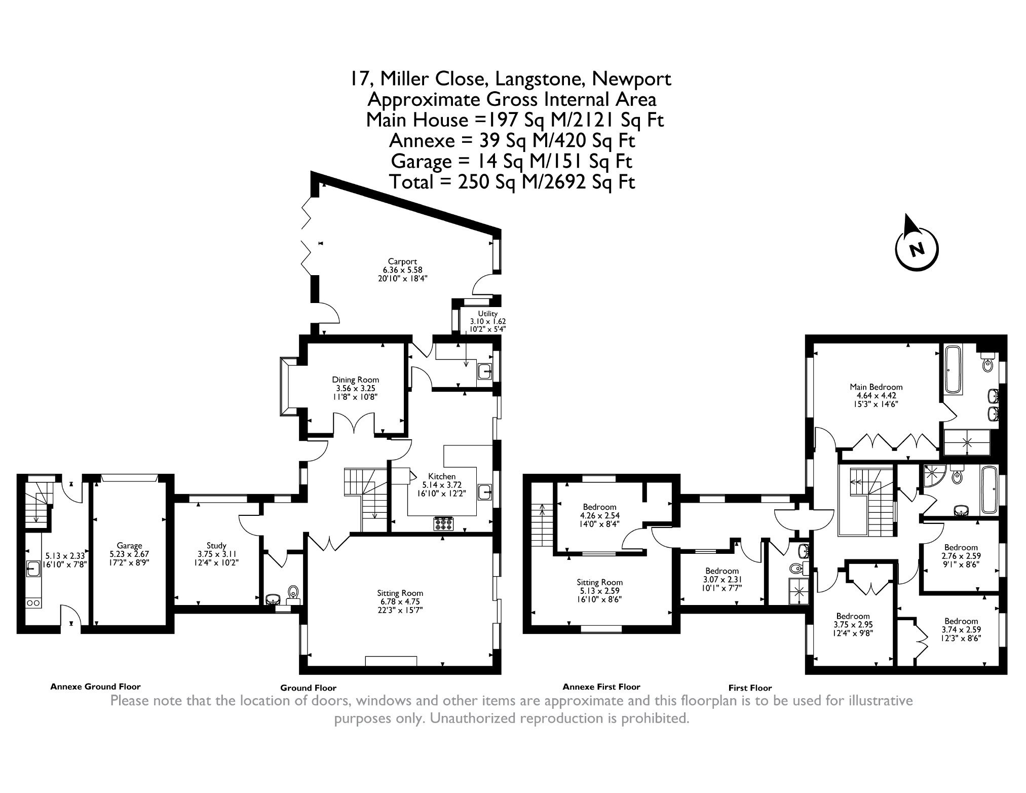 17, Miller Close, Langstone floorplan