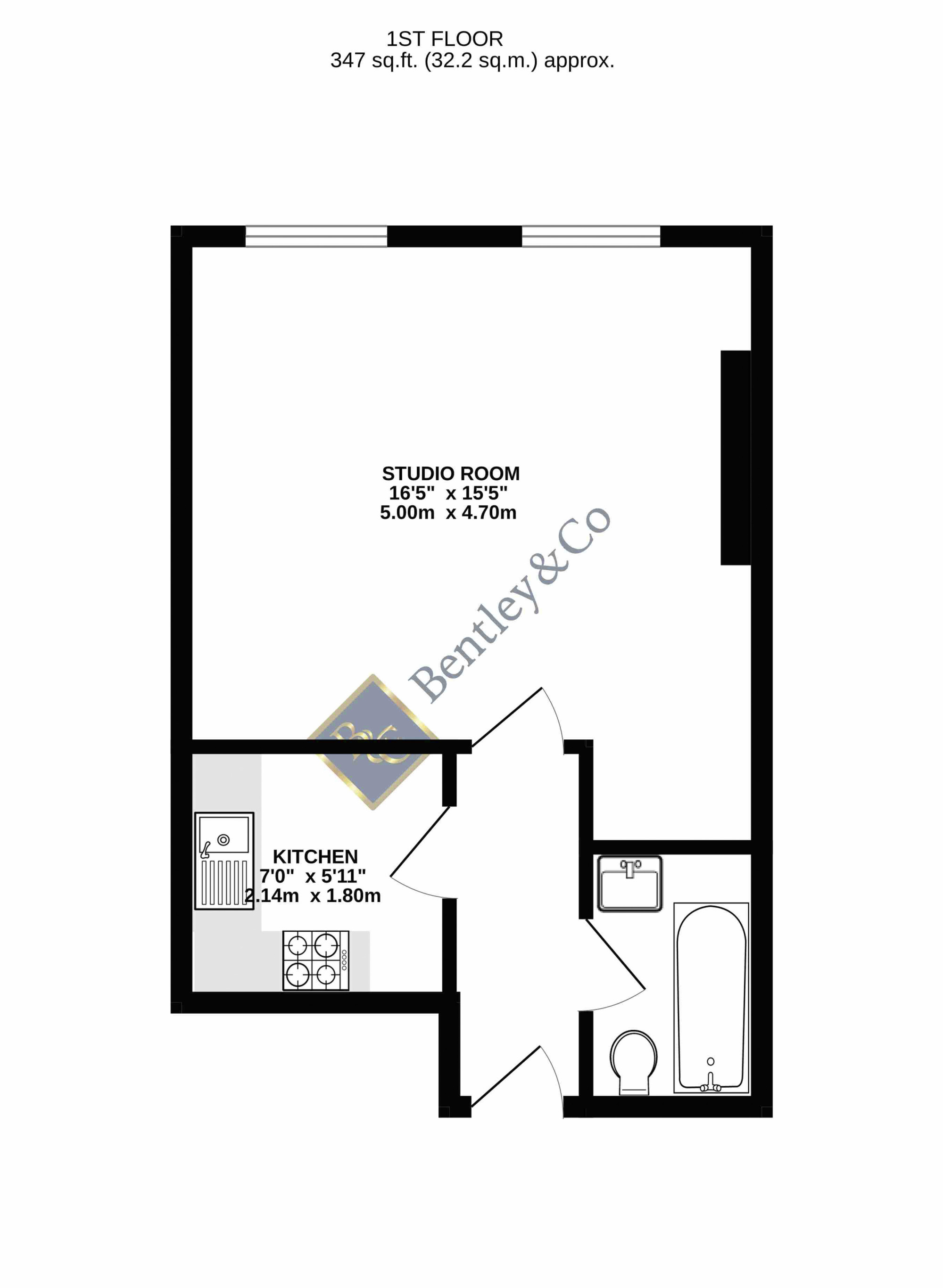 9 343, Royal College Street, Camden floorplan