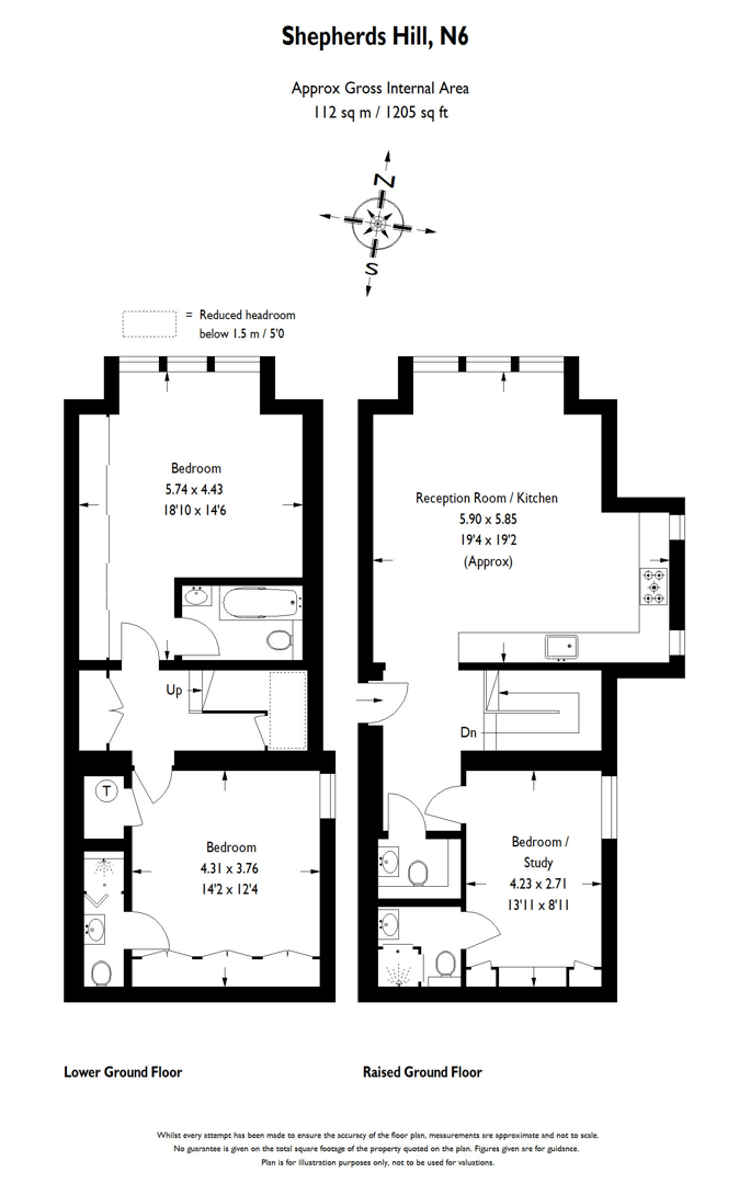 Flat 1, 78, Shepherds Hill, London floorplan