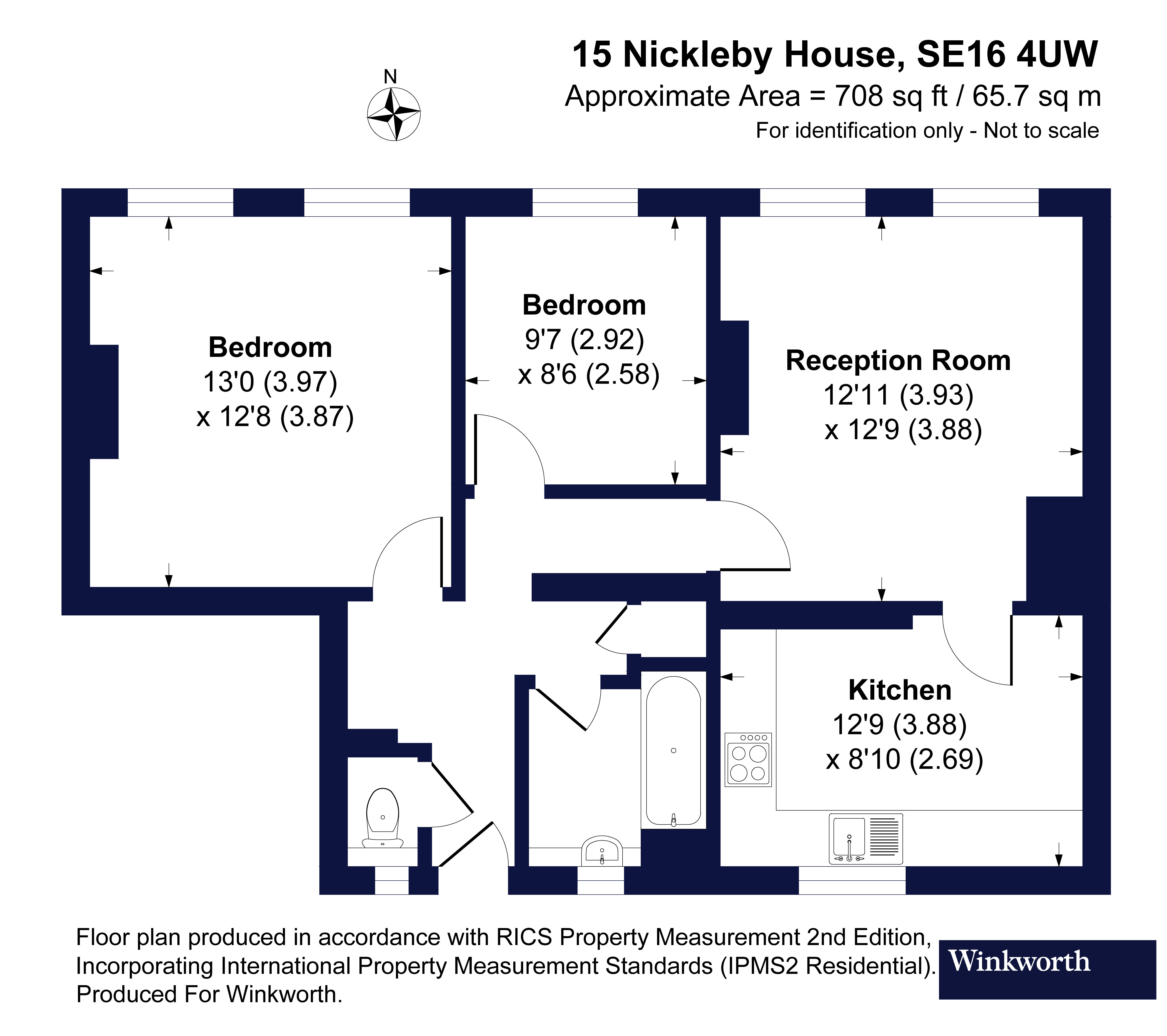 Flat 15, Nickleby House,, George Row, London floorplan