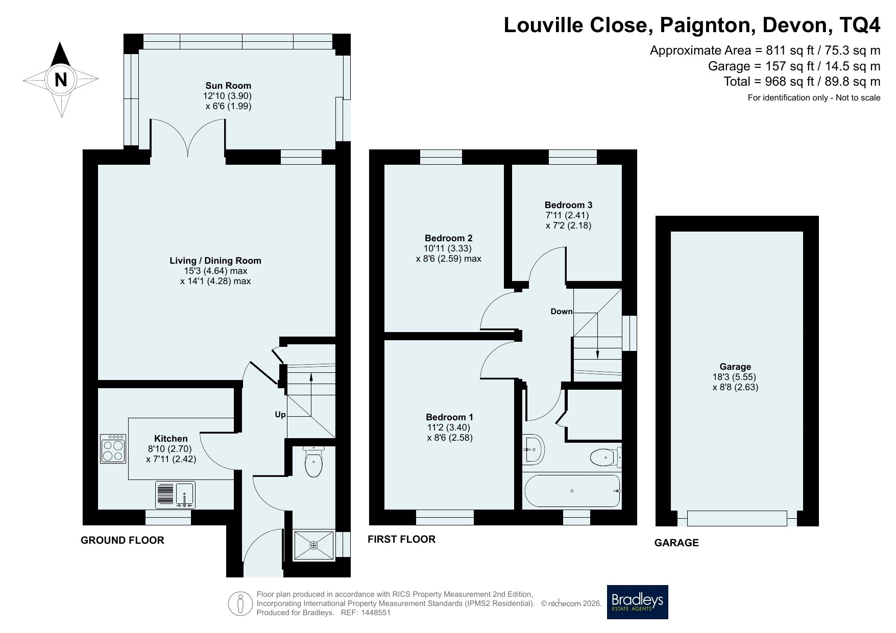 46 Louville Close, Paignton Devon, Devon floorplan
