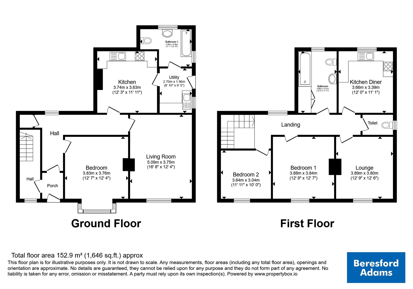 Roseneath, 2, Meadow Gardens, Conwy floorplan