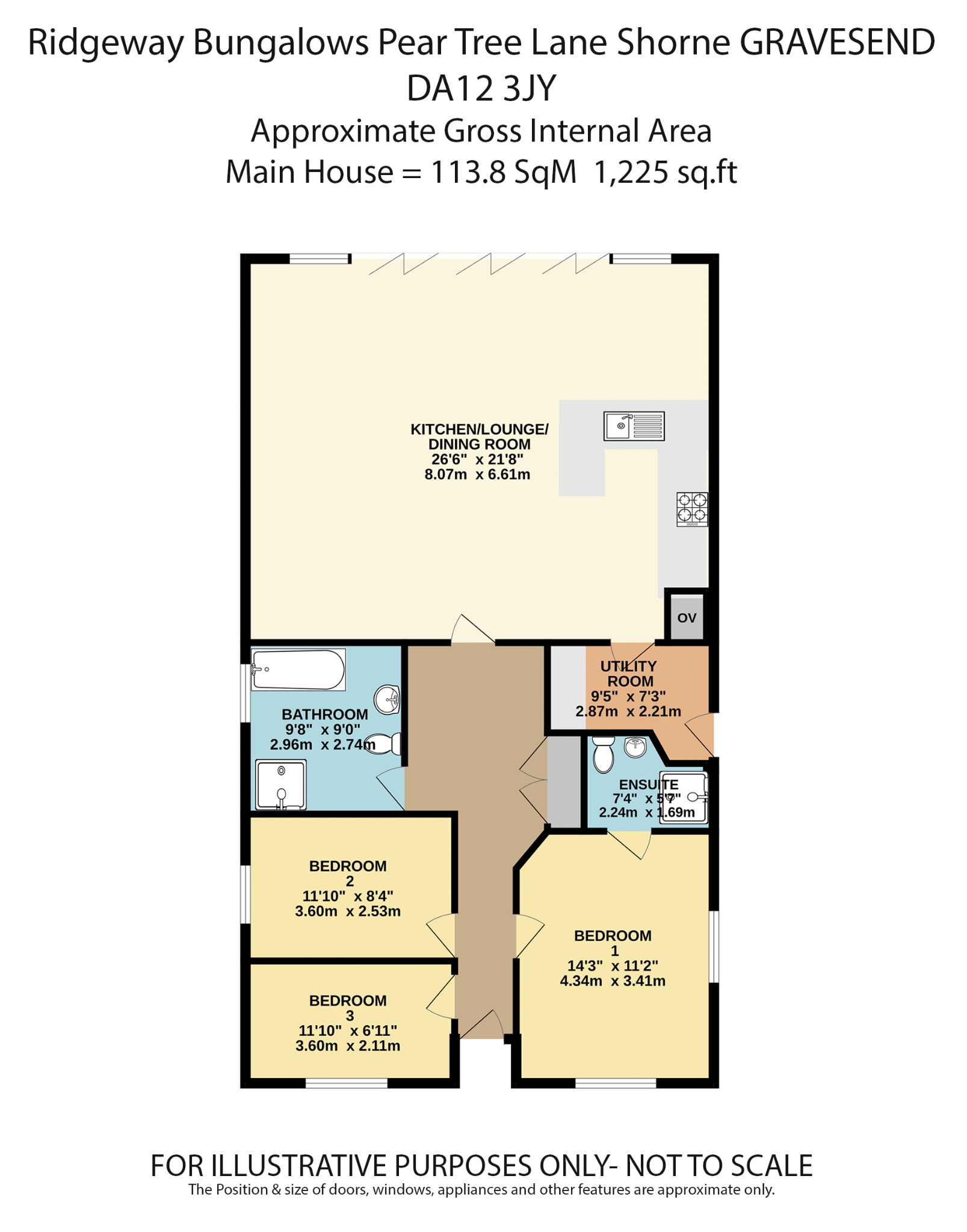 1 Ridgeway Bungalows, Pear Tree Lane, Gravesend floorplan
