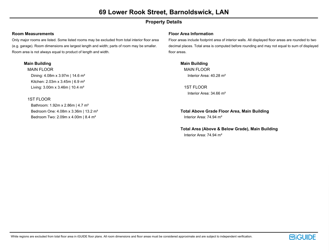 69, Lower Rook Street, Lancashire floorplan