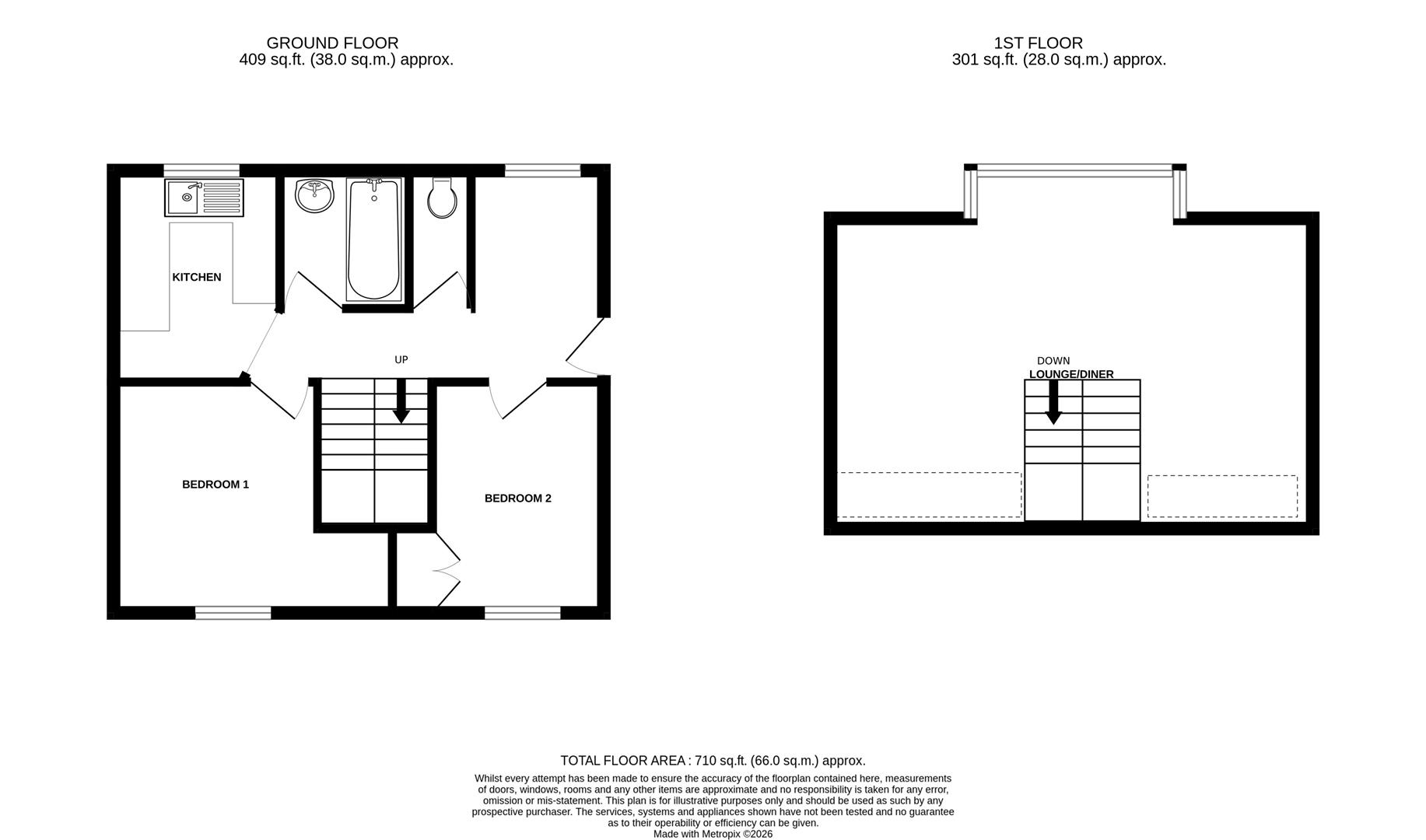52A, Foxhill, Axminster floorplan