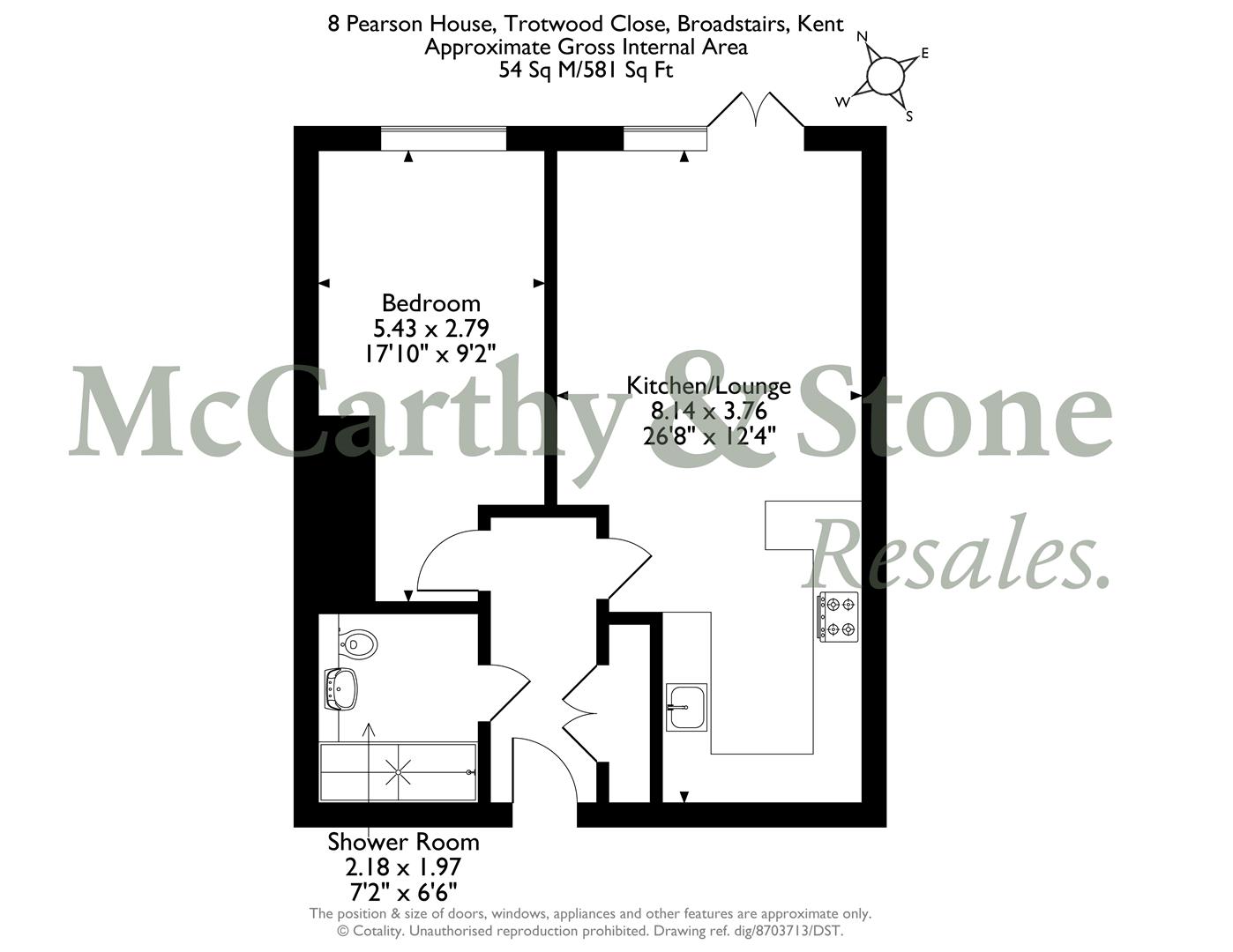 8 Pearson House, Trotwood Close, Broadstairs floorplan
