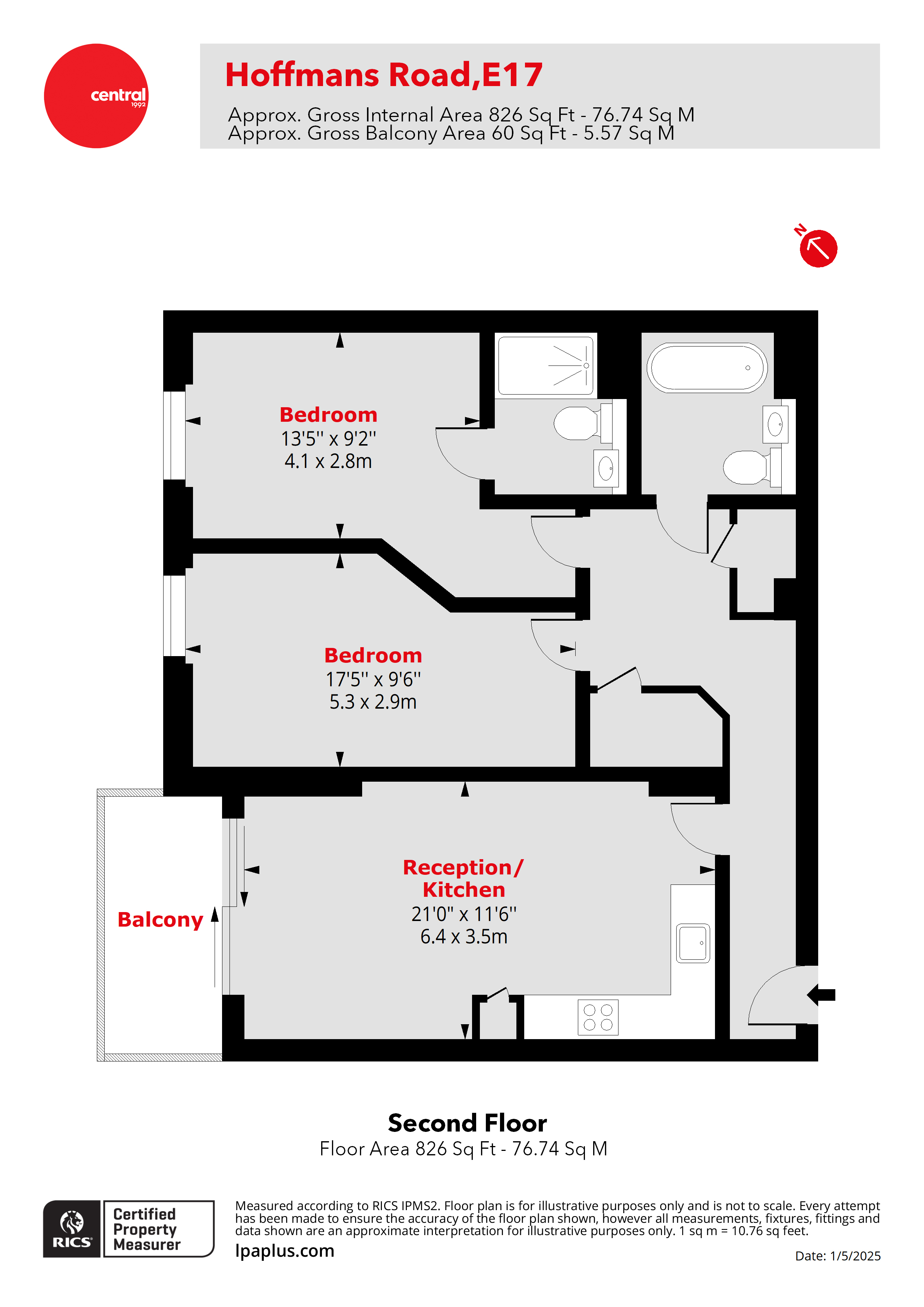Flat 10, 13, Hoffmans Road, London floorplan