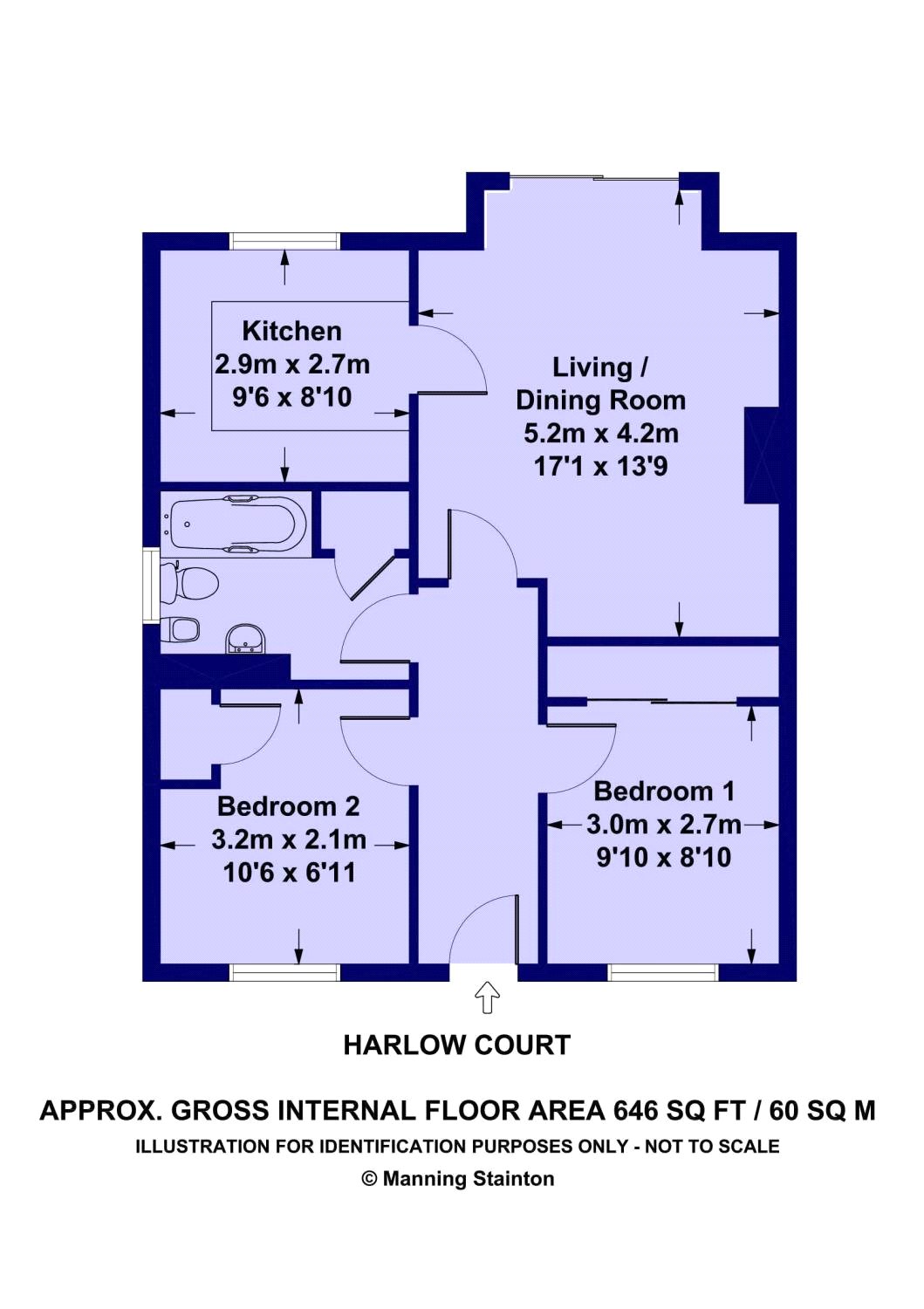 2 Bedrooms Flat to rent in Harlow Court, Park Avenue, Roundhay, Leeds LS8