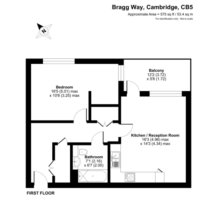 25, Bragg Way, Cambridge floorplan