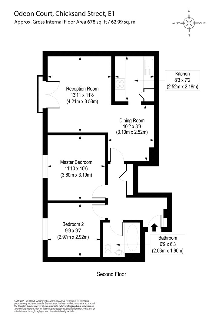 2 Bedrooms Flat to rent in Odeon Court, 5 Chicksand Street, London E1