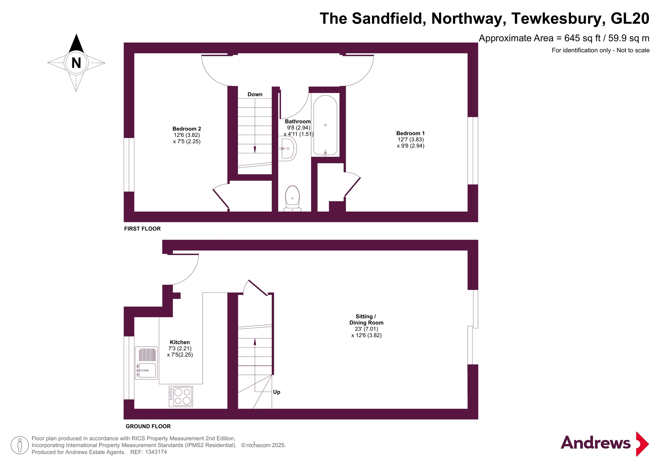 59, The Sandfield, Tewkesbury floorplan