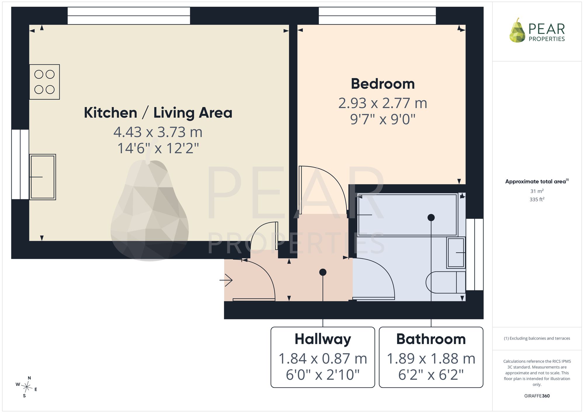 First Floor Front, 166 Brighton Road, Lancing floorplan