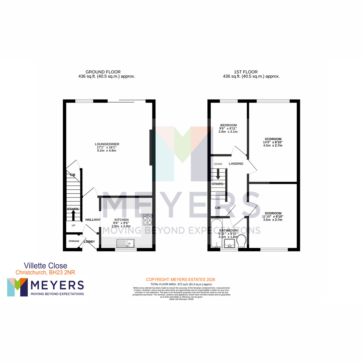 11, Villette Close, Christchurch floorplan