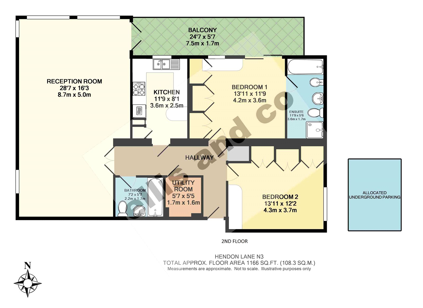 Flat 6, 80, Hendon Lane, Finchley floorplan