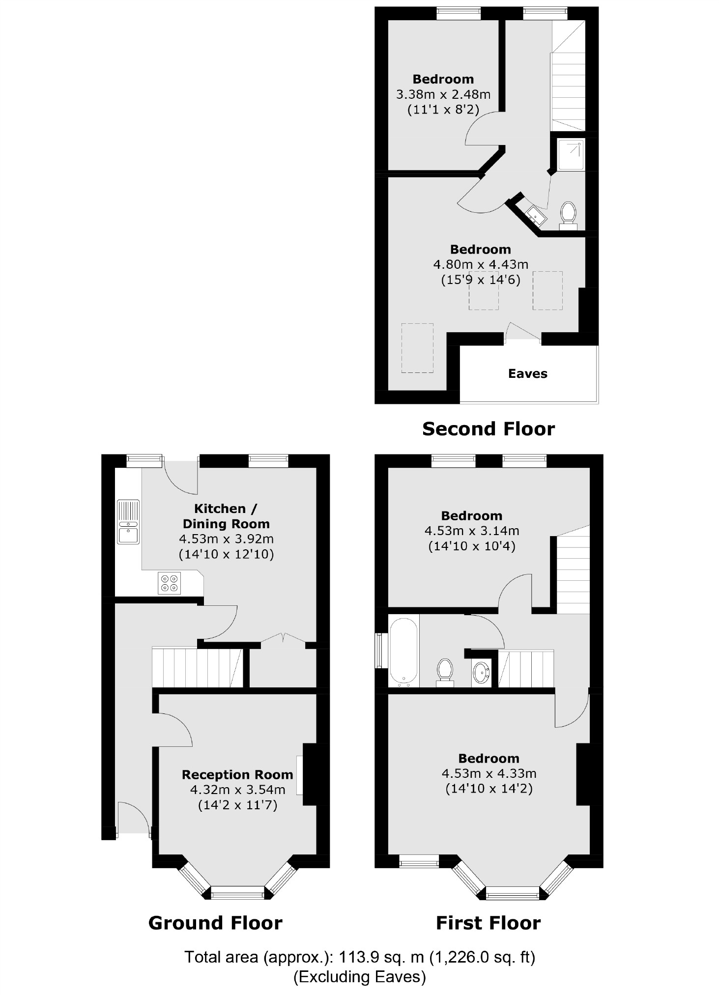 98, Drayton Avenue, London floorplan