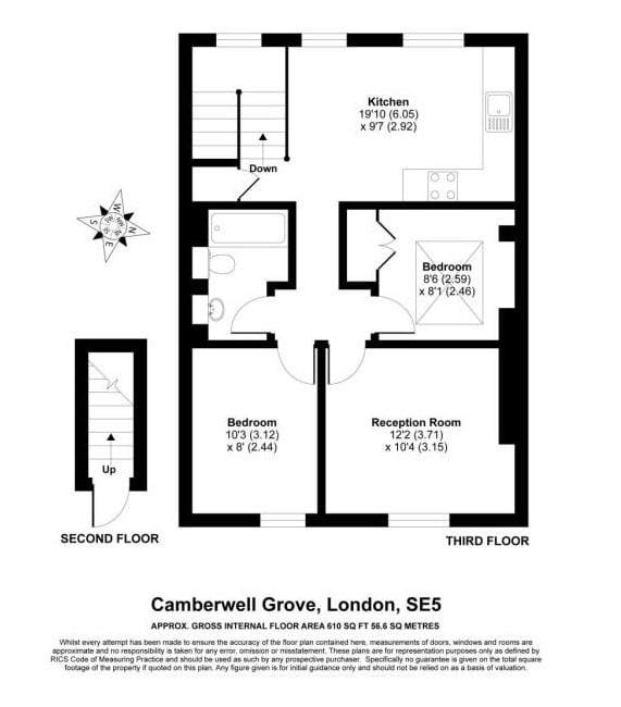 172 Camberwell Grove, London floorplan