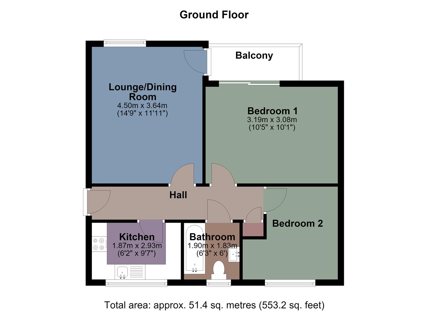 42, Bellerphon Court, Swansea floorplan