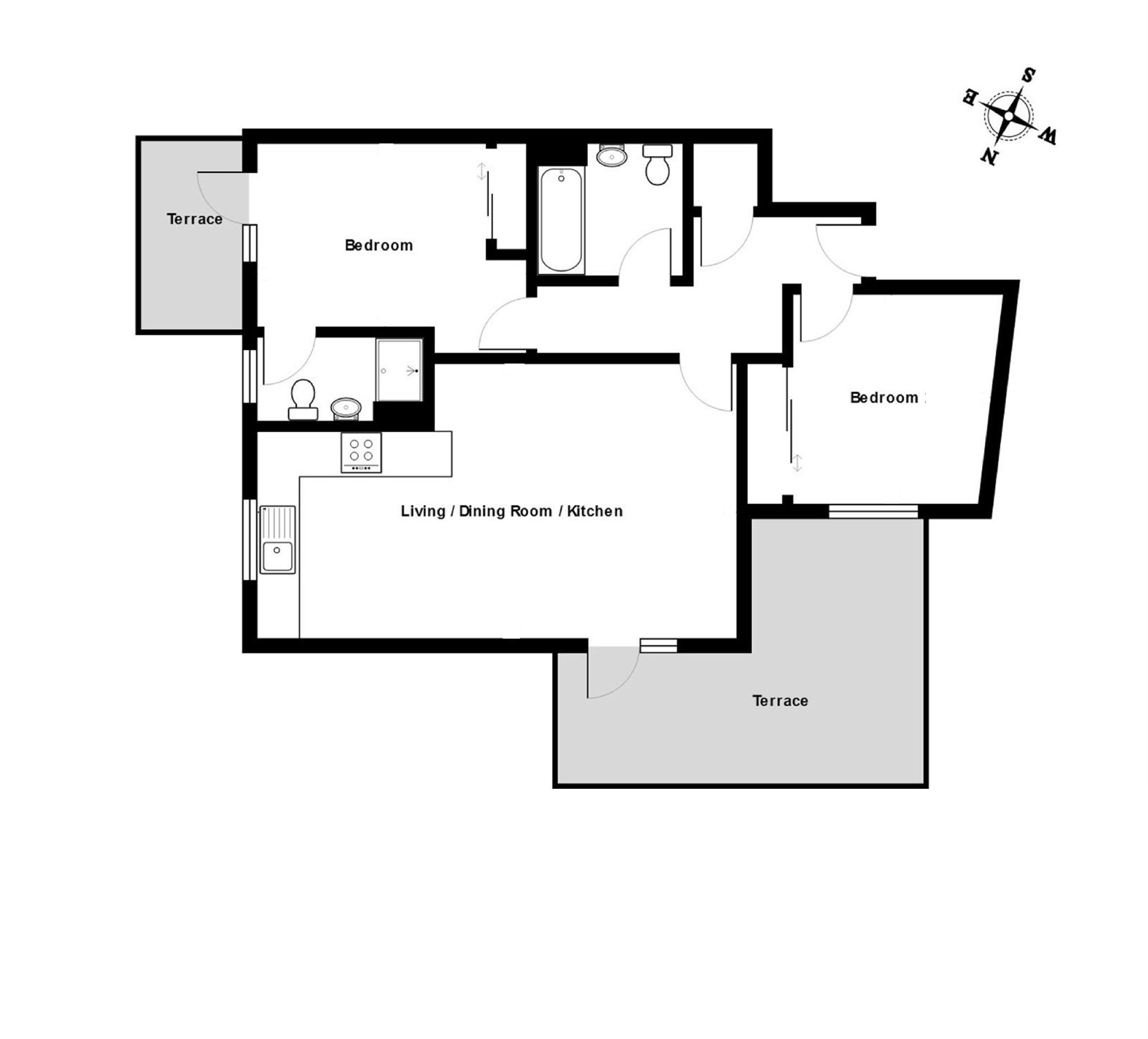 Flat 2 Belgravia Mansions,, Frimley Road, Surrey floorplan