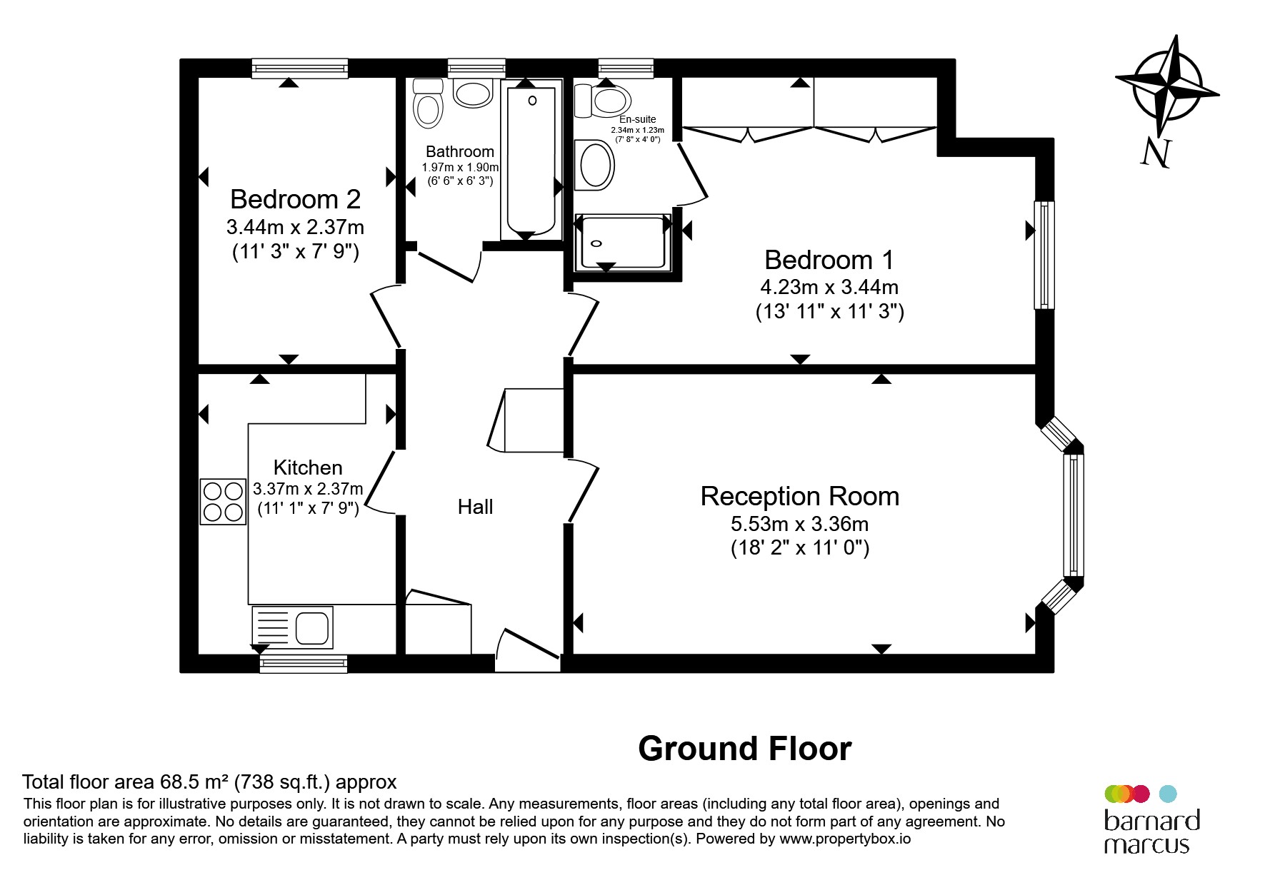 Flat 4, York House, Brighton Road, Tadworth floorplan