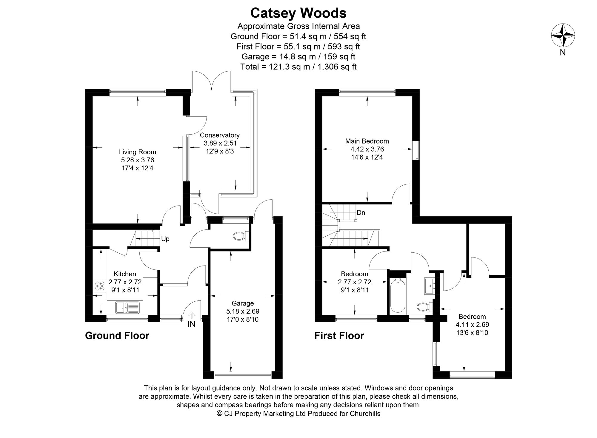 14 Catsey Woods, Bushey floorplan
