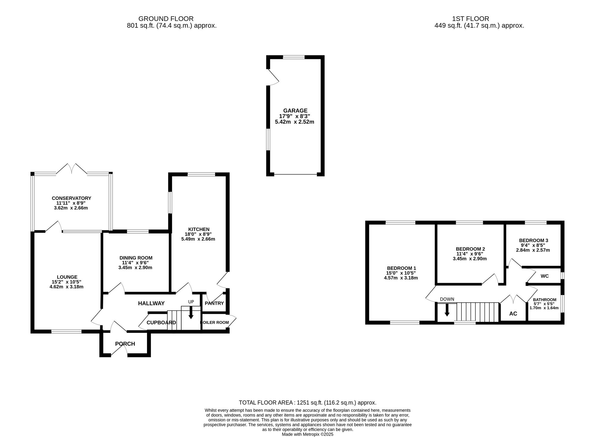 15 Mount Drive, Nantwich floorplan