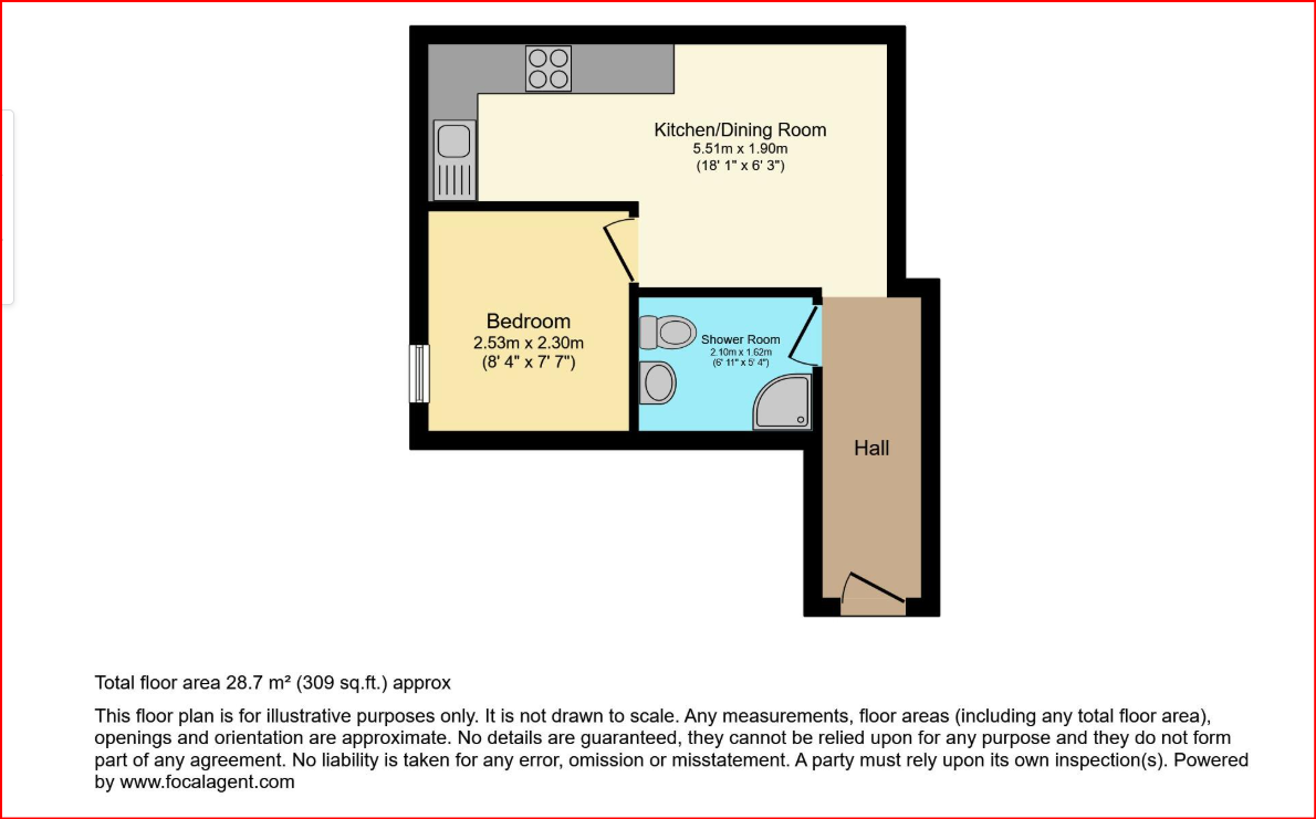 Flat 19/58-60, Guildhall Street, Preston floorplan