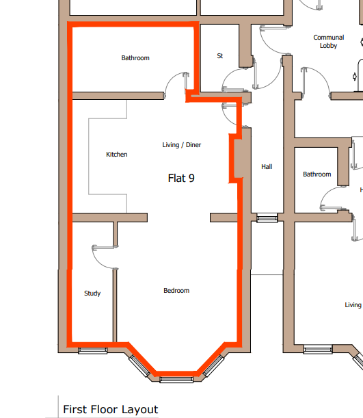 Flat 9 Beechcroft House, 11-13, Park Lane, Newmarket floorplan