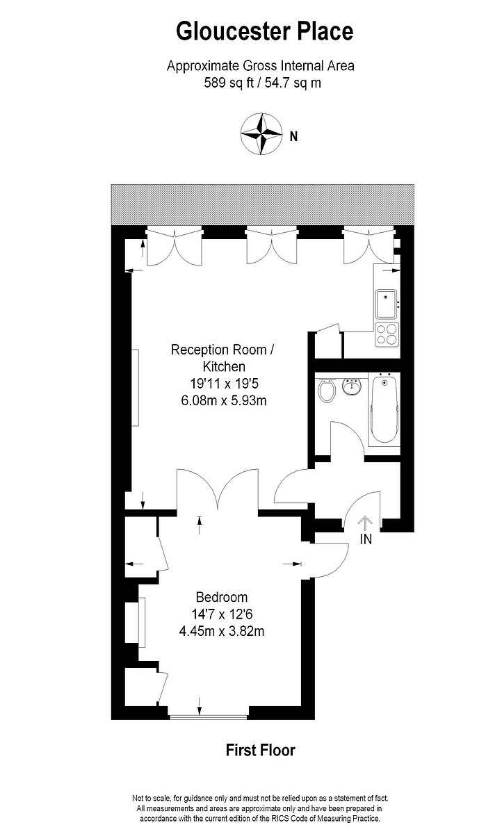 Flat 3, 68, Gloucester Place, London floorplan