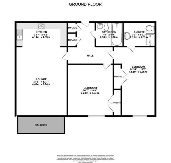 Flat 14, Murre House, 19, Stone Close, Dorset floorplan