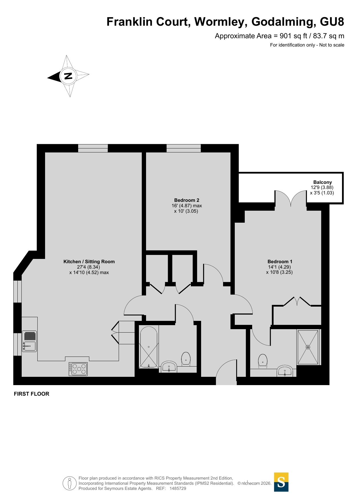 48, Franklin Court, Godalming floorplan