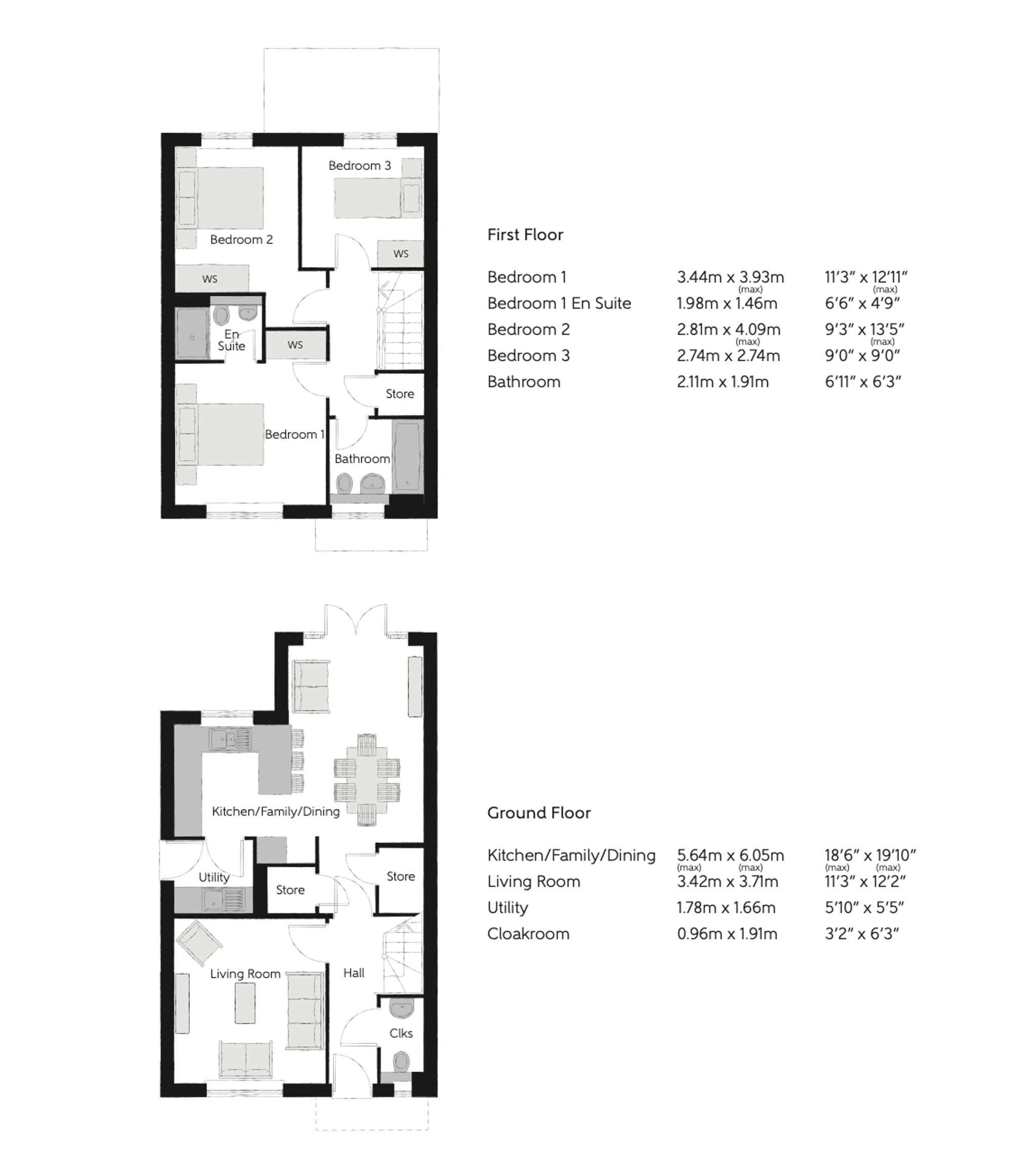 Plot 186 The Mason Baldwins Gate Grange, Newcastle Under Lyme floorplan