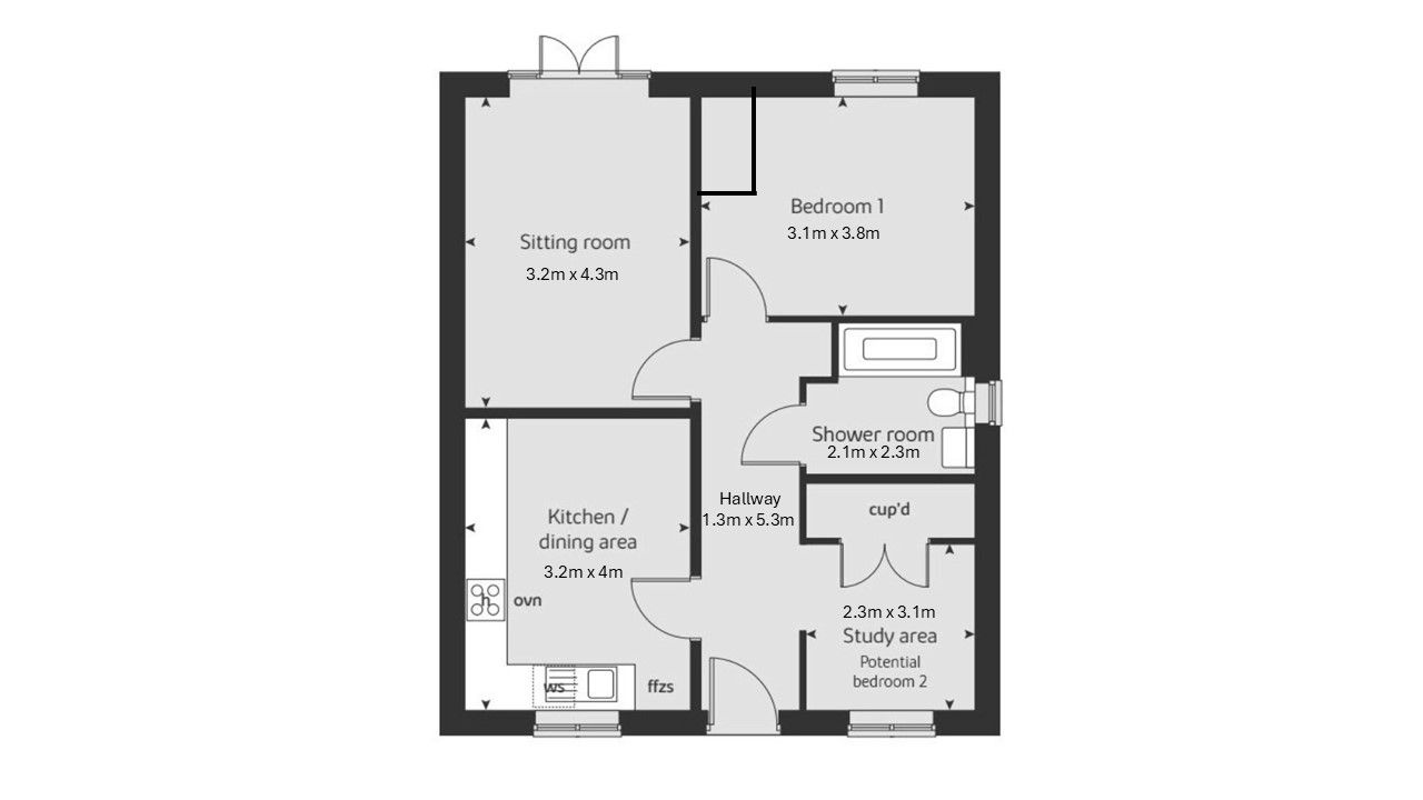 17, Hewitt Close, Kenilworth floorplan