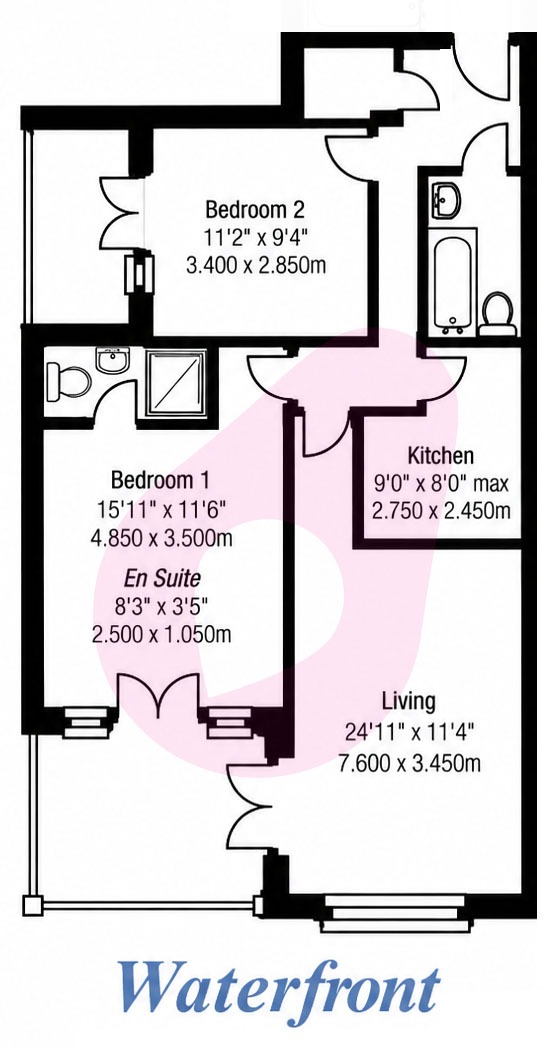 Flat 10, Pacific Heights North, Eastbourne floorplan