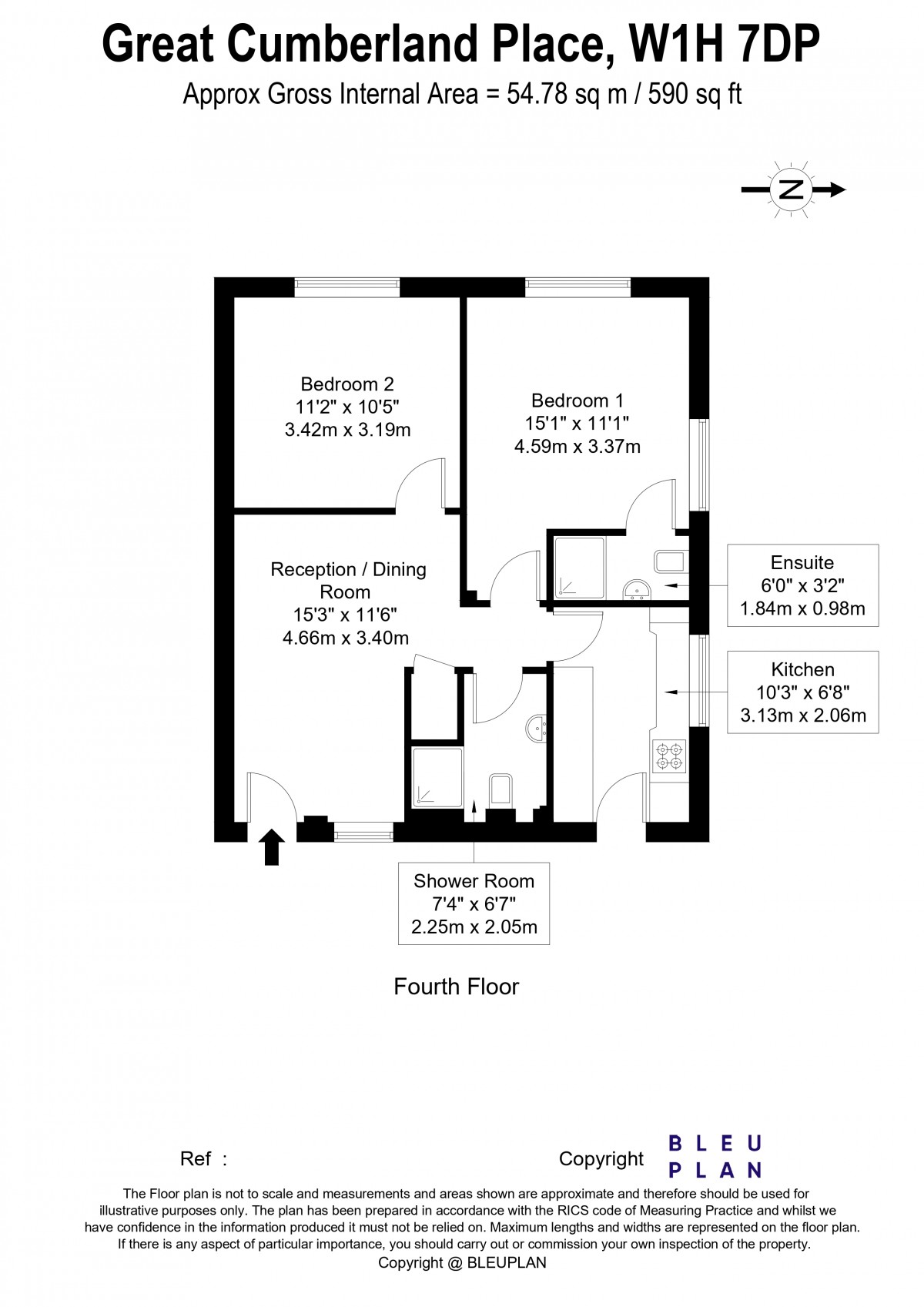 Flat 12, Cumberland Court, Great Cumberland Place, London floorplan