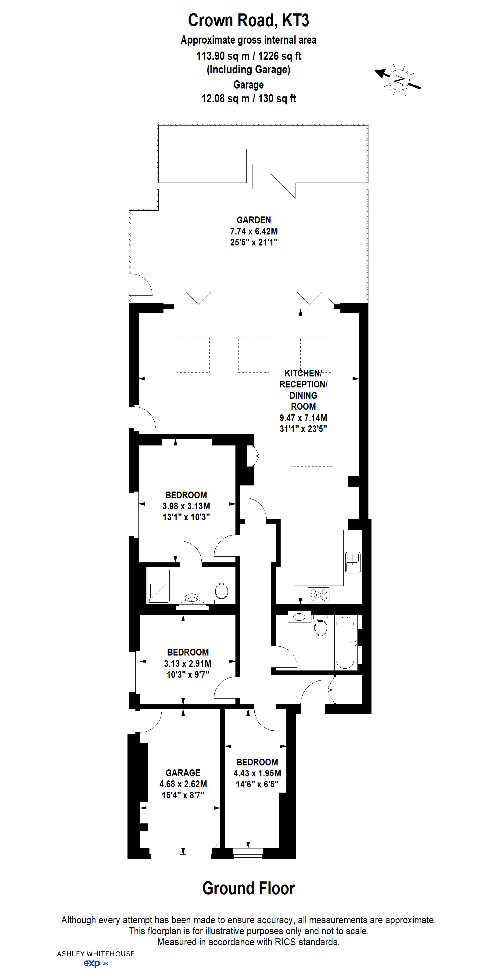 Kingsclere,1, Crown Road, New Malden floorplan