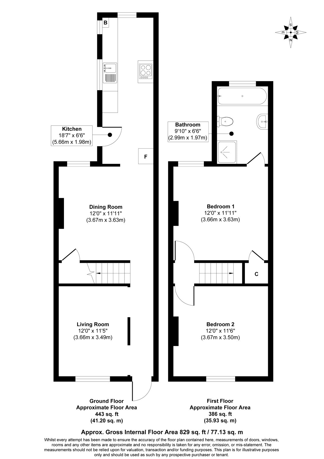 17, Gladstone Road, South Yorkshire floorplan