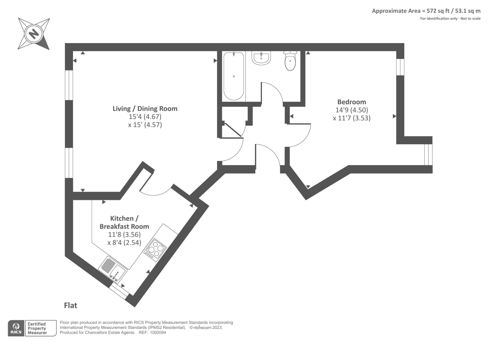 Flat 3 Nord House,, Pelican Lane, Newbury floorplan
