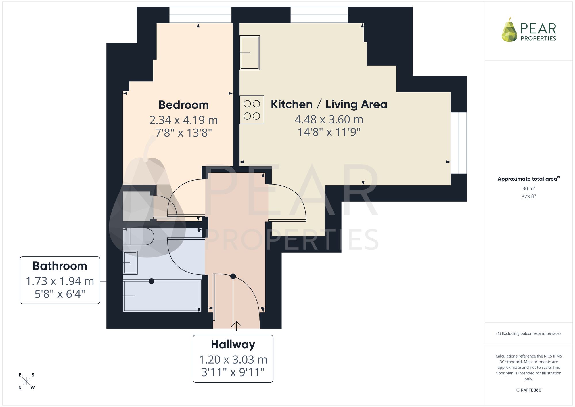 Flat 94, Columbia House, Worthing floorplan