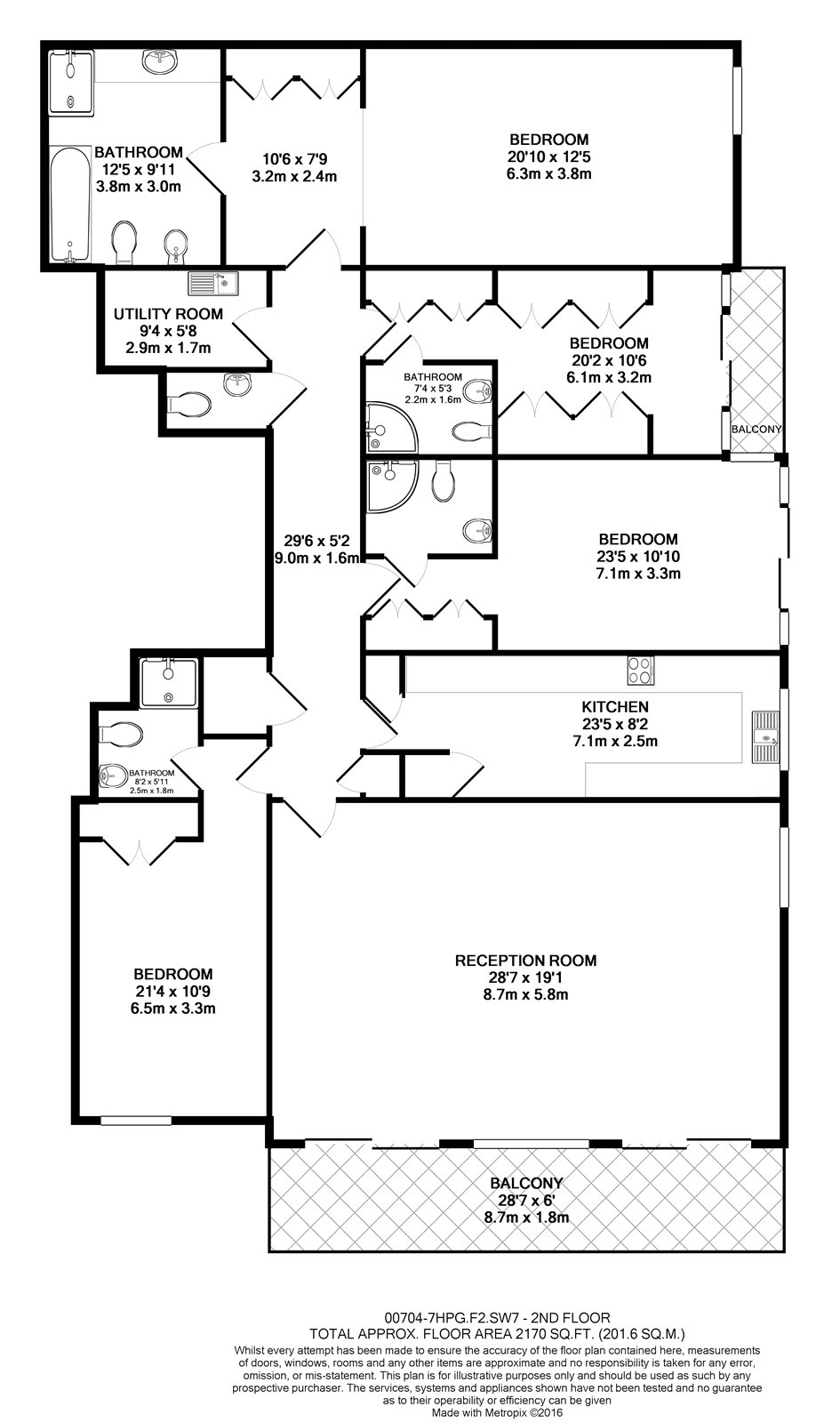 Flat 2, 7-8,, Hyde Park Gate, London floorplan