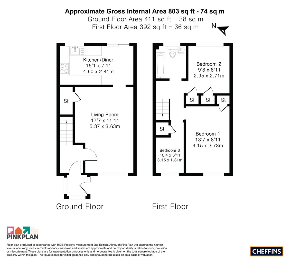93, Bishops Road, Trumpington floorplan
