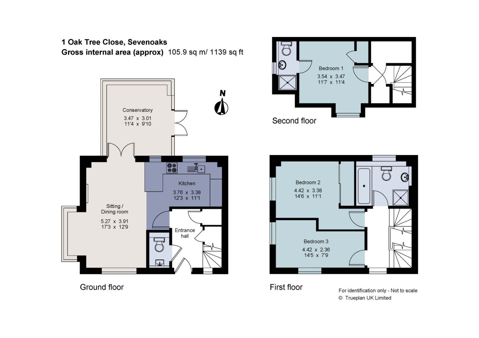 1, Oak Tree Close, Kent floorplan