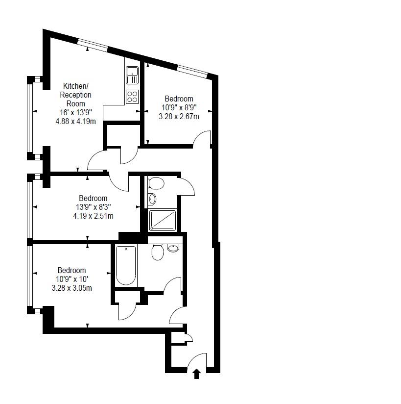 3 Bedrooms Flat to rent in Merchant Square East, London W2